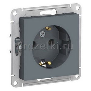 3rozetki.ru - Systeme Electric - AtlasDesign - [ATN000743] Розетка SCHUKO с з/к (грифель).