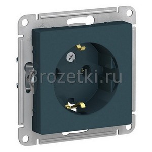 3rozetki.ru - Systeme Electric - AtlasDesign - [ATN000843] Розетка SCHUKO с з/к (изумруд).