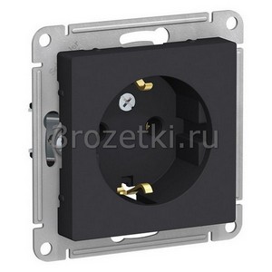 3rozetki.ru - Systeme Electric - AtlasDesign - [ATN001043] Розетка SCHUKO с з/к (карбон).