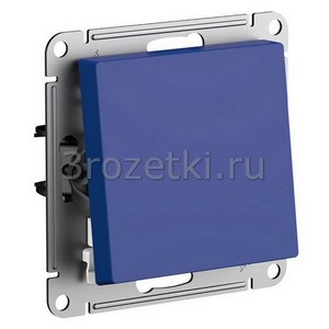 3rozetki.ru - Systeme Electric - AtlasDesign - [ATN001115] Кнопка без фиксации 1-клавишная 1НО (аквамарин).