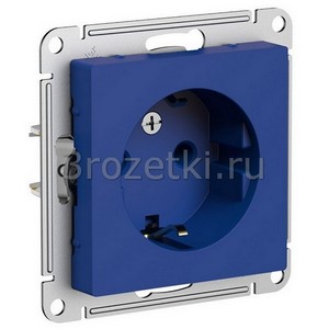 3rozetki.ru - Systeme Electric - AtlasDesign - [ATN001143] Розетка SCHUKO с з/к (аквамарин).