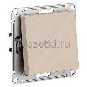 3rozetki.ru - Systeme Electric - AtlasDesign - [ATN001215] Кнопка без фиксации 1-клавишная 1НО (песочный).