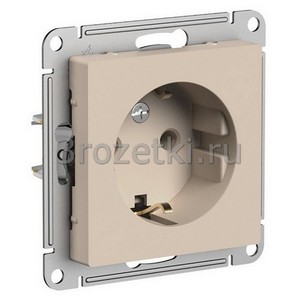 3rozetki.ru - Systeme Electric - AtlasDesign - [ATN001243] Розетка SCHUKO с з/к (песочный).