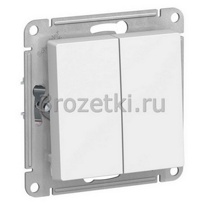 3rozetki.ru - Systeme Electric - AtlasDesign - [ATN001317] Кнопка без фиксации 2-клавишная 2НО (лотос).