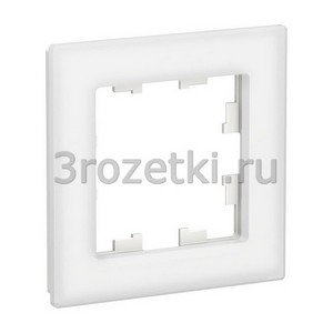 3rozetki.ru - Systeme Electric - AtlasDesign Nature - [ATN320101] Рамка 1 постовая стекло (белый).