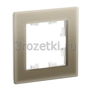 3rozetki.ru - Systeme Electric - AtlasDesign Nature - [ATN320501] Рамка 1 постовая стекло (шампань).