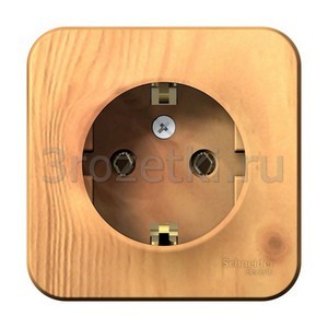 3rozetki.ru - Schneider Electric - [BLNRA010105] BLANCA О/У РОЗЕТКА с заземлением без шторок, 16А, 250В, ЯСЕНЬ ().