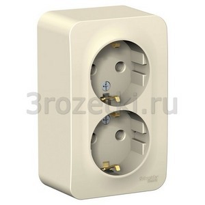3rozetki.ru - Schneider Electric - [BLNRA010212] BLANCA О/У РОЗЕТКА двойная с заземл. без штор. ИЗОЛ.ПЛ.,16А, 250В, МОЛОЧНЫЙ ().