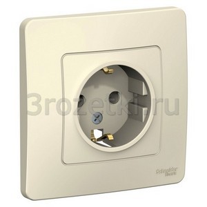 3rozetki.ru - Schneider Electric - [BLNRS001012] BLANCA С/У РОЗЕТКА с заземлением без шторок, 16А, 250В, МОЛОЧНЫЙ ().