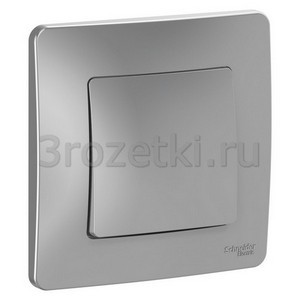 3rozetki.ru - Schneider Electric - [BLNVS010103] BLANCA С/У 1-клавишный ВЫКЛЮЧАТЕЛЬ (cх.1), 10А, 250B, АЛЮМИНИЙ ().