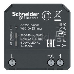 3rozetki.ru - Schneider Electric - [CCT5010-0001] Микромодуль Wiser, свет-р универ 5-200Вт ().