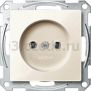 3rozetki.ru - Schneider Electric - [MTN2001-0344] MERTEN МЕХАНИЗМ розетки б/заземляющего контакта, БЕЖЕВЫЙ,QF SM ().